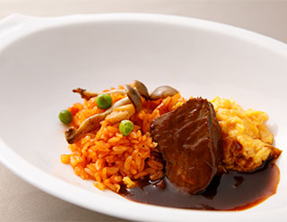 ビーフシチューとオムライス